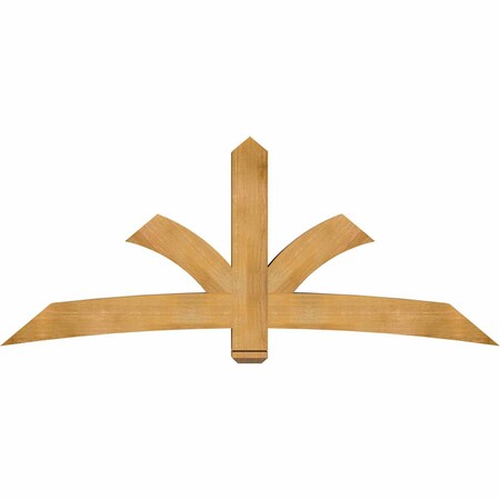 Ekena Millwork Davenport Rough Sawn Timber Gable Bracket, Western Red Cedar, 84"W x 35"H x 6"D x 6"F, 10/12 Pitch GBW084X35X0606DAV00RWR